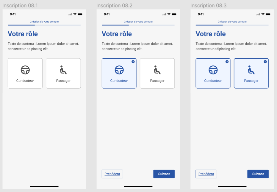 Role Selection Screen